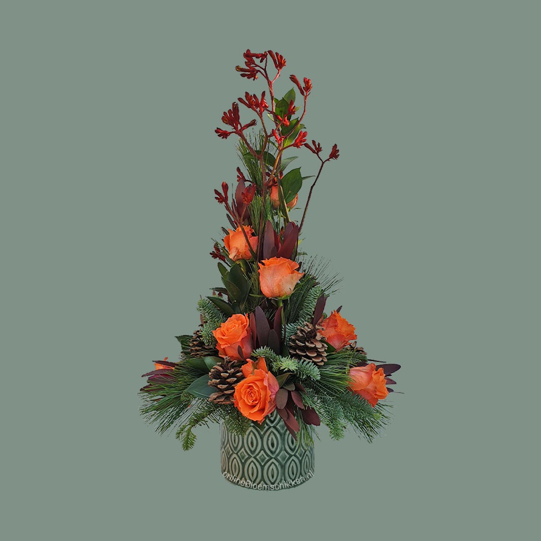 IB-099 | Mille-fleurs - met kerstmaterialen